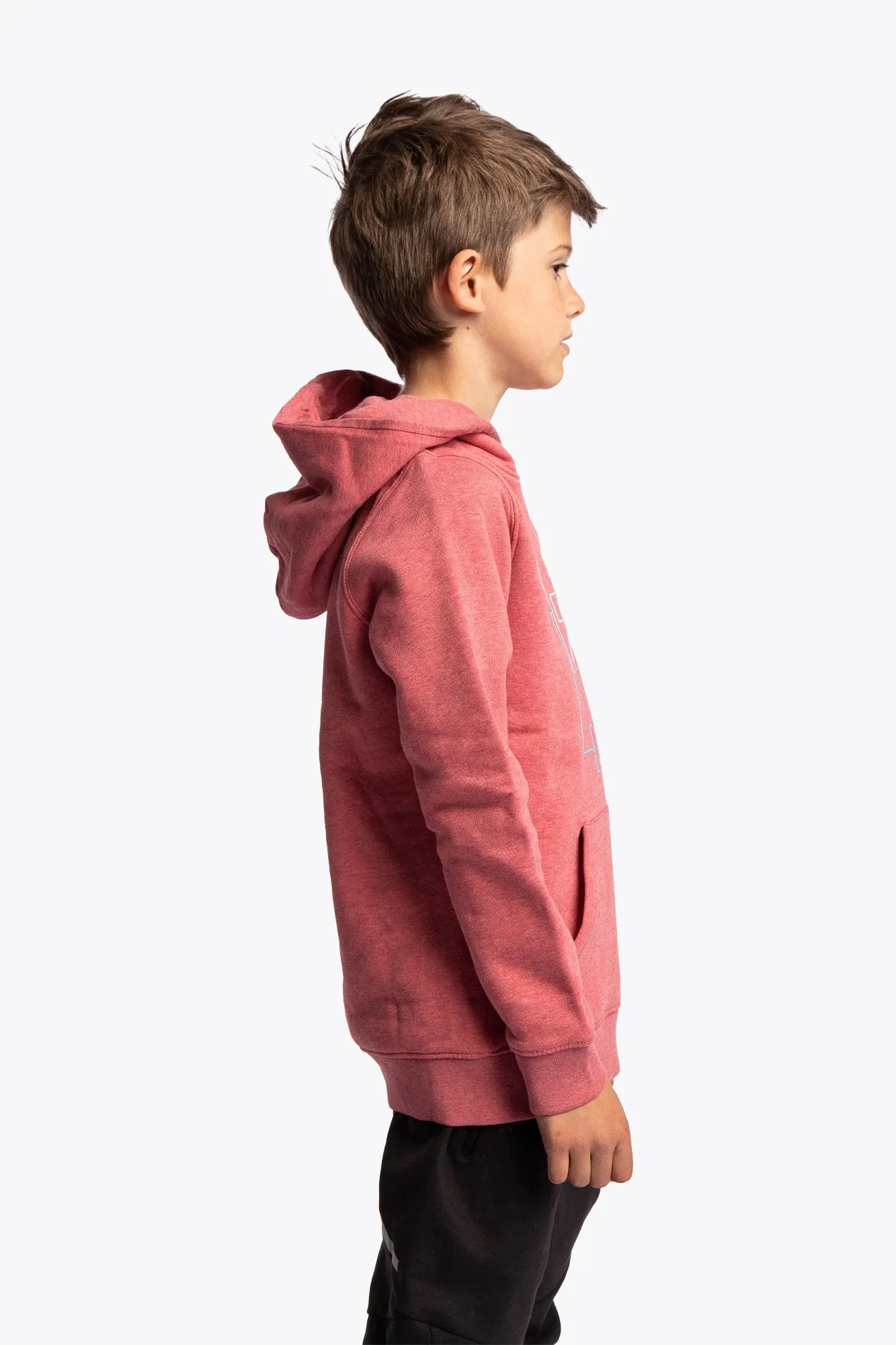 Kids Hoodie Trace - Heather Cranberry