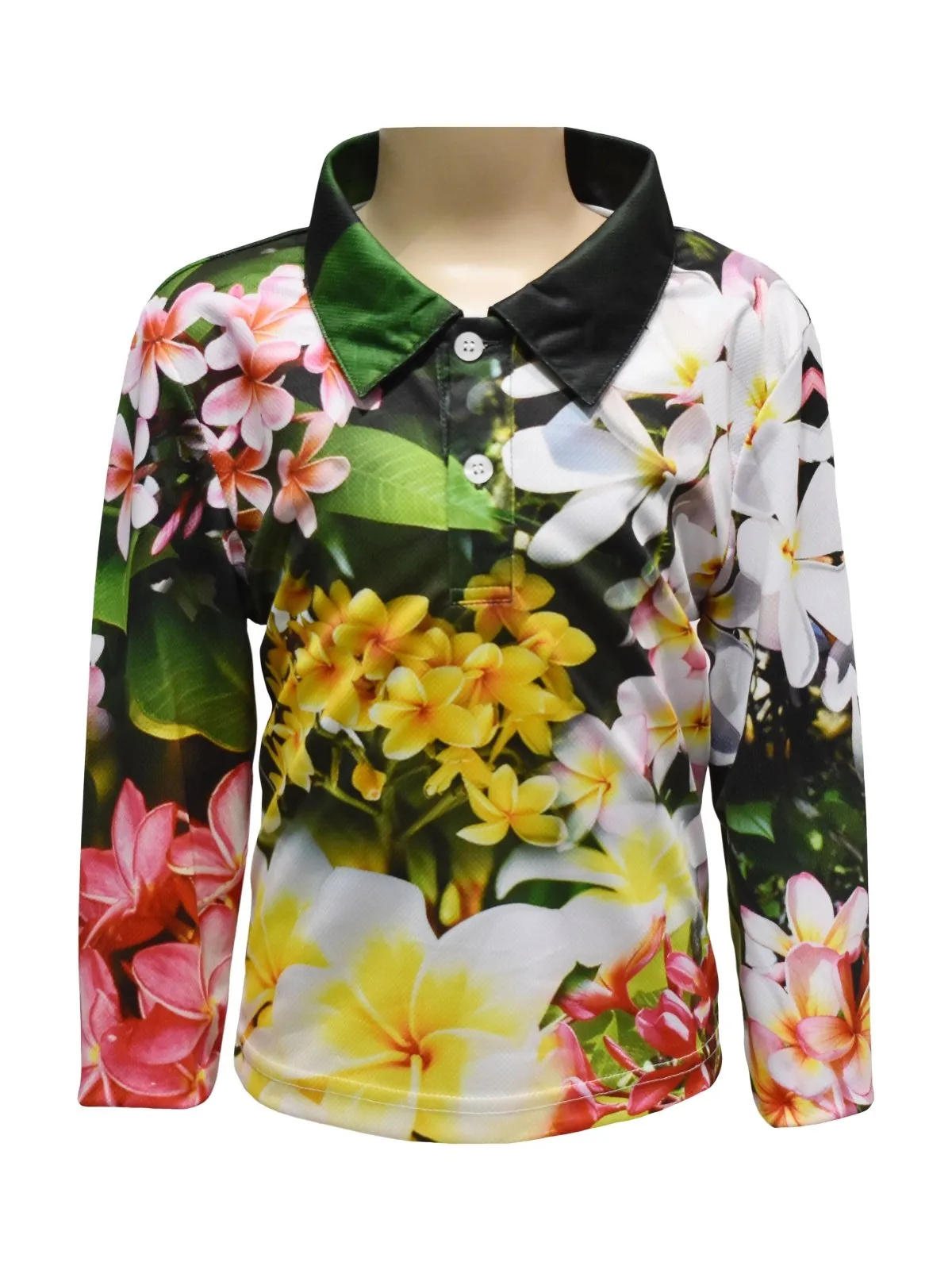 Kids Long Sleeve Fishing Shirts - Frangipani