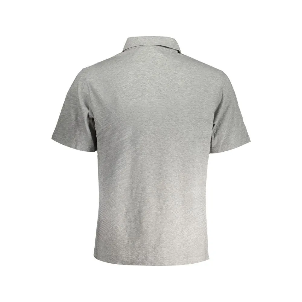 La Martina Gray Cotton Polo Shirt