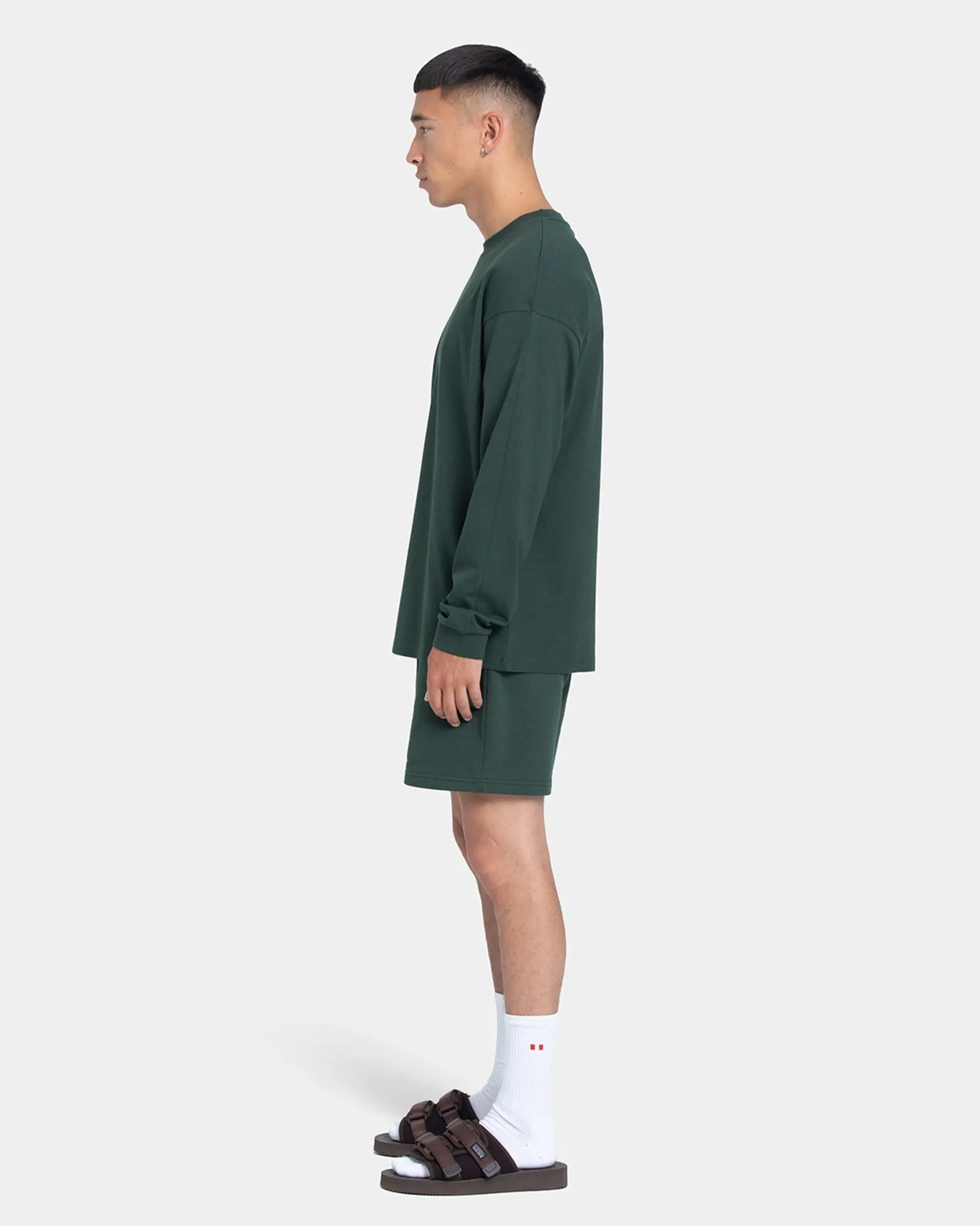 Long Sleeve Oversize, Men (Bottle Green) -