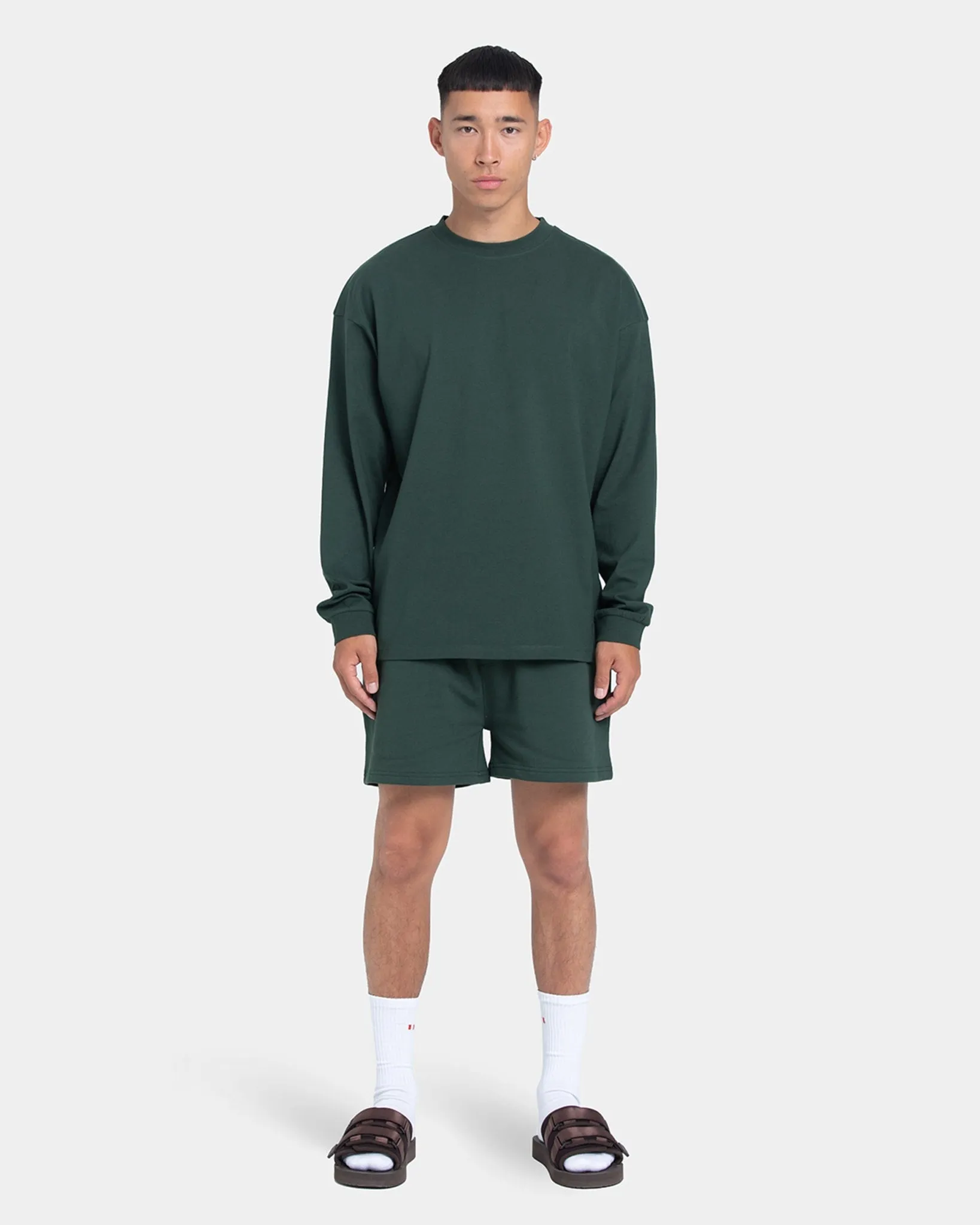 Long Sleeve Oversize, Men (Bottle Green) -