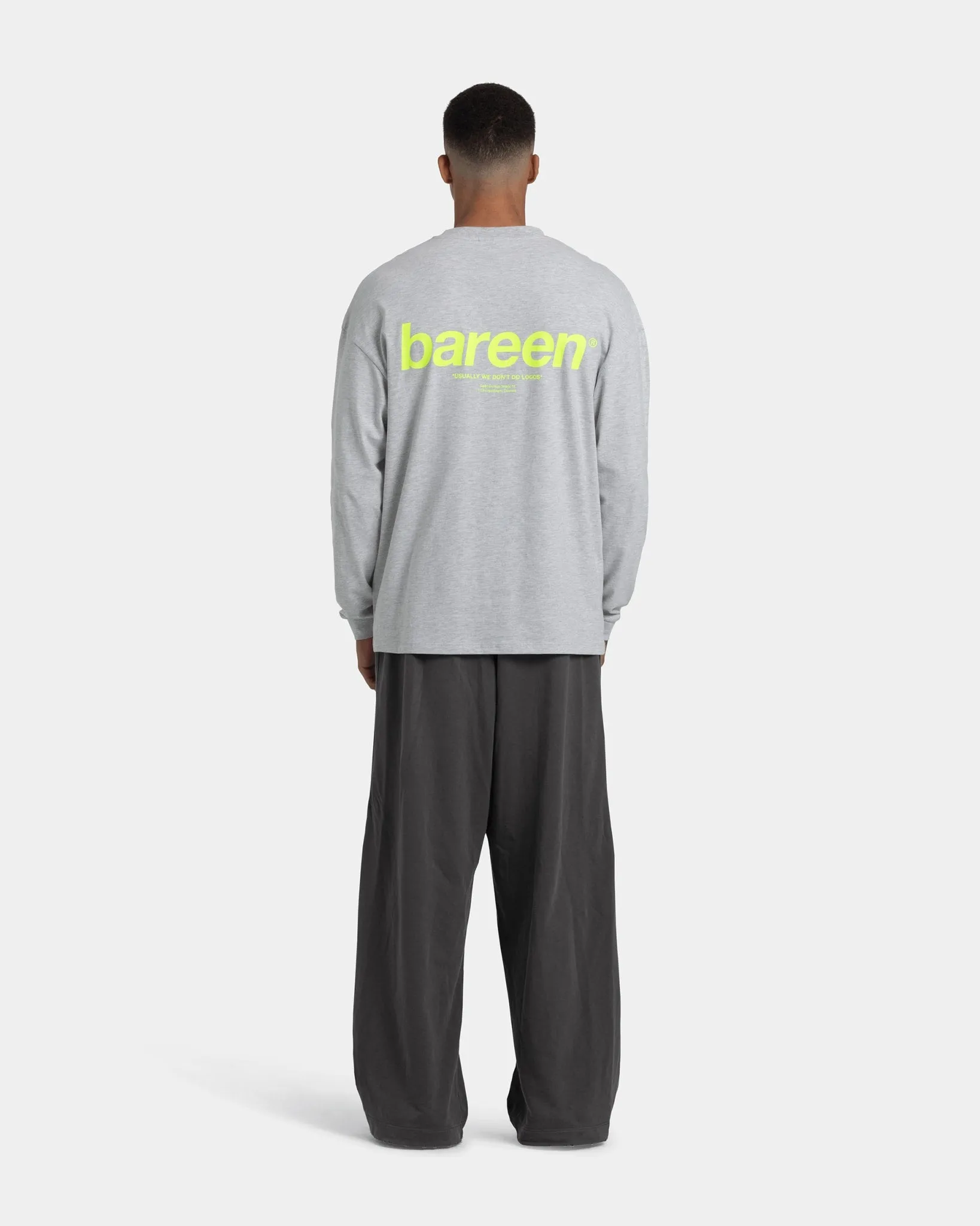 Long Sleeve Oversize, Men - Logo (Cloudy Grey)