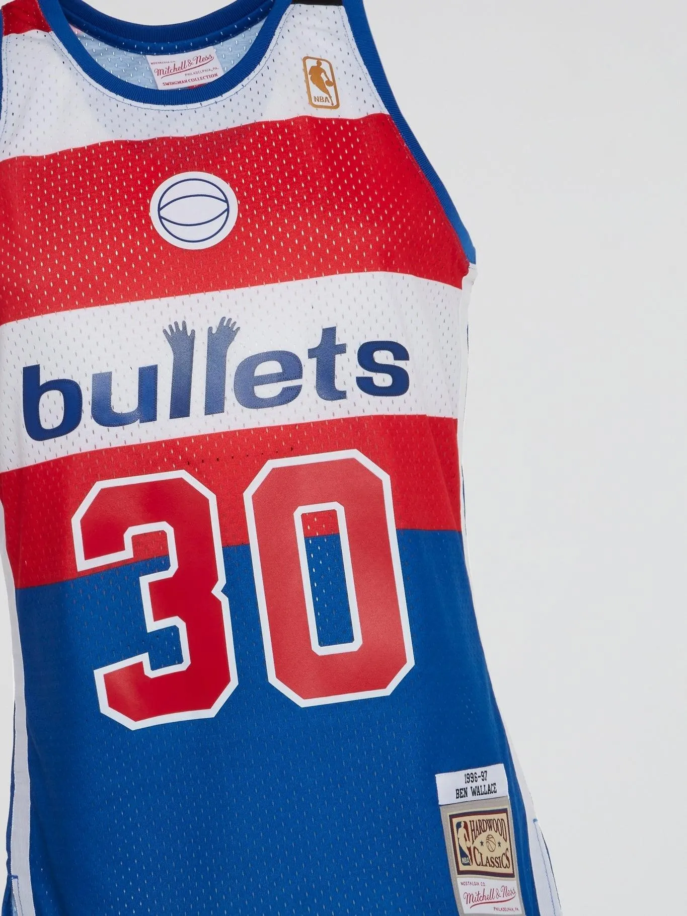 Mitchell and Ness - NBA Swingman Jersey Bullets 96 Ben Wallace - Royal/Red