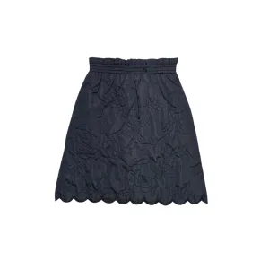 Navy Quilted Skirt