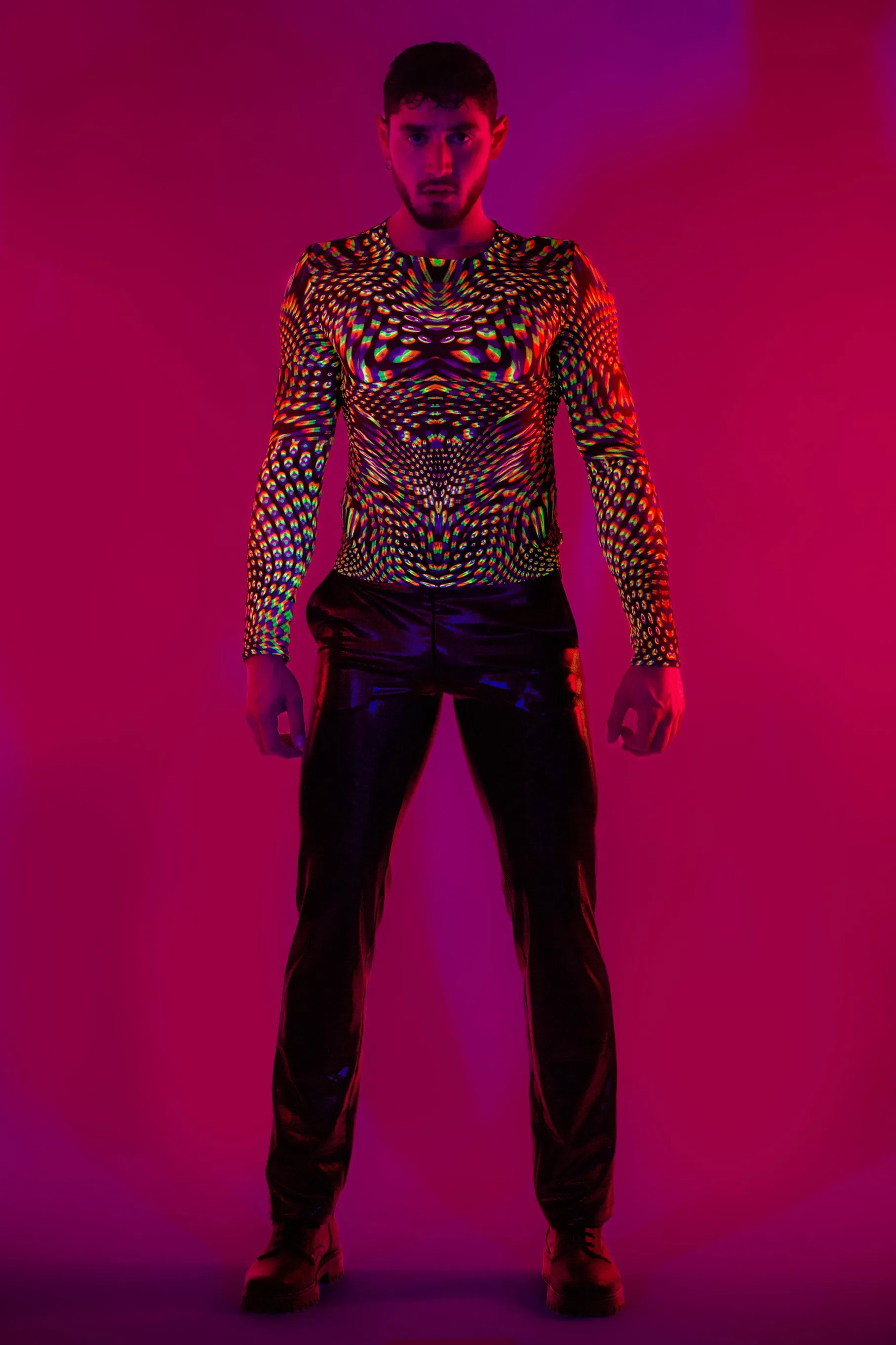 Neon Pulsar Male Mesh Top