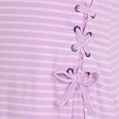 New - Girls' Disney ILY 4ever Rapunzel Tangled Striped Dress - Purple 13 - Disney Store