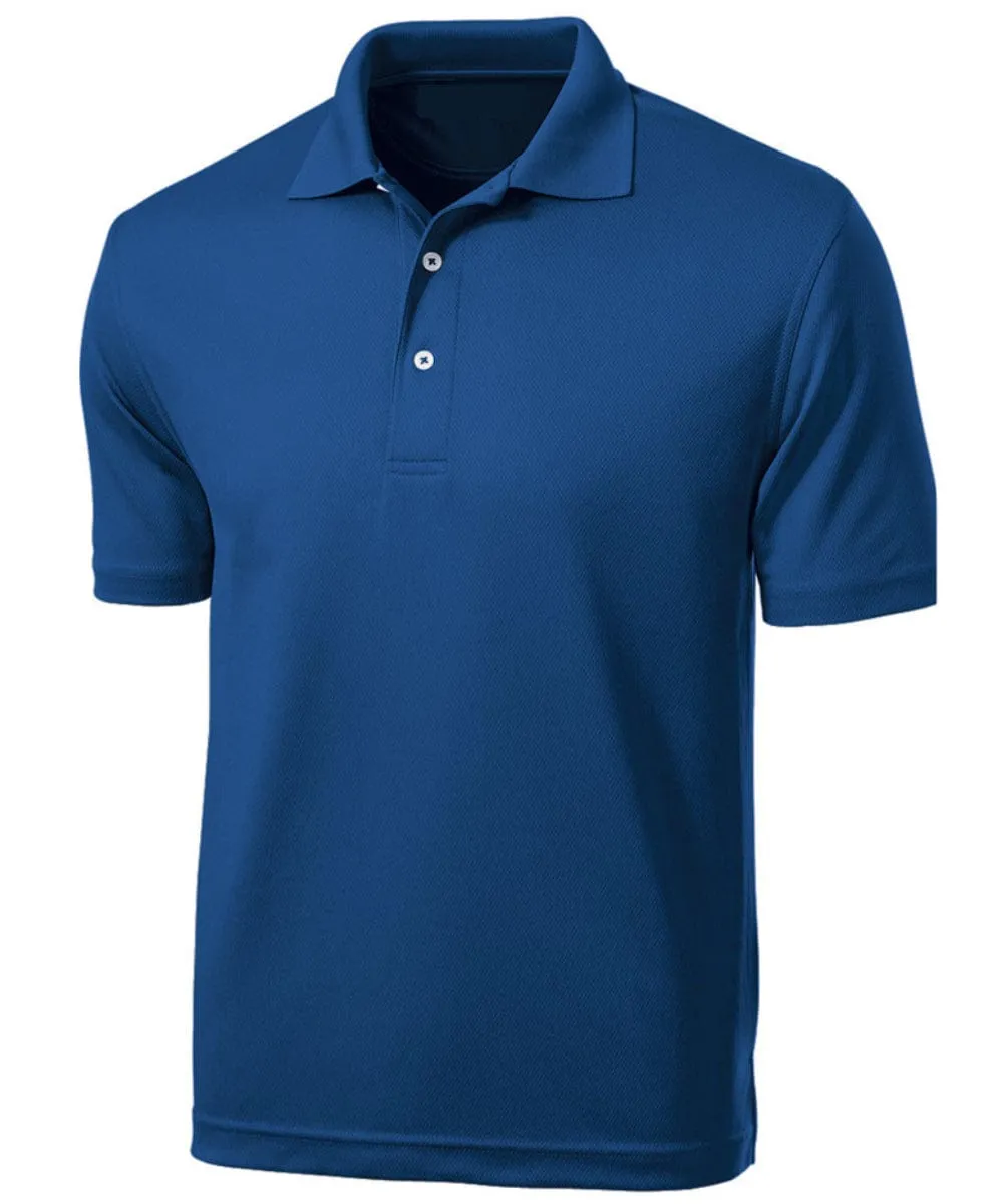 NEW Tall Men's Dri-Mesh Polo Shirt  - Short Sleeve - Sizes L-2XL - Royal Blue