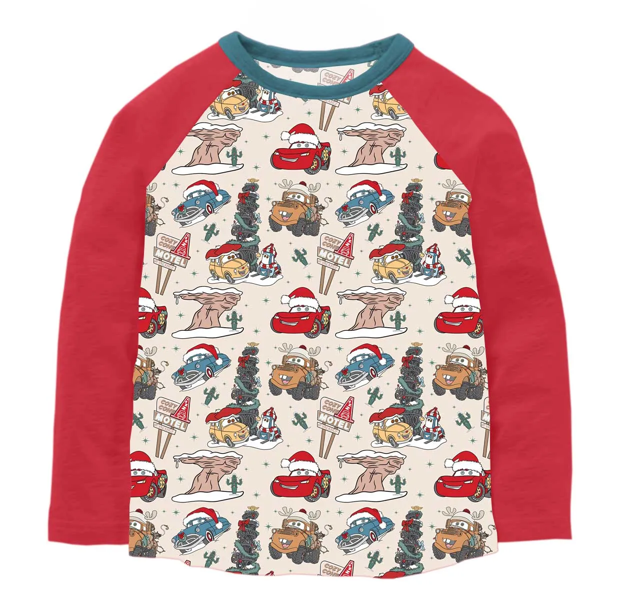 [Pre Order] Merry & Bright Christmas Cars - Kids Long Sleeve Bamboo Tee (EST SHIP LATE OCT)