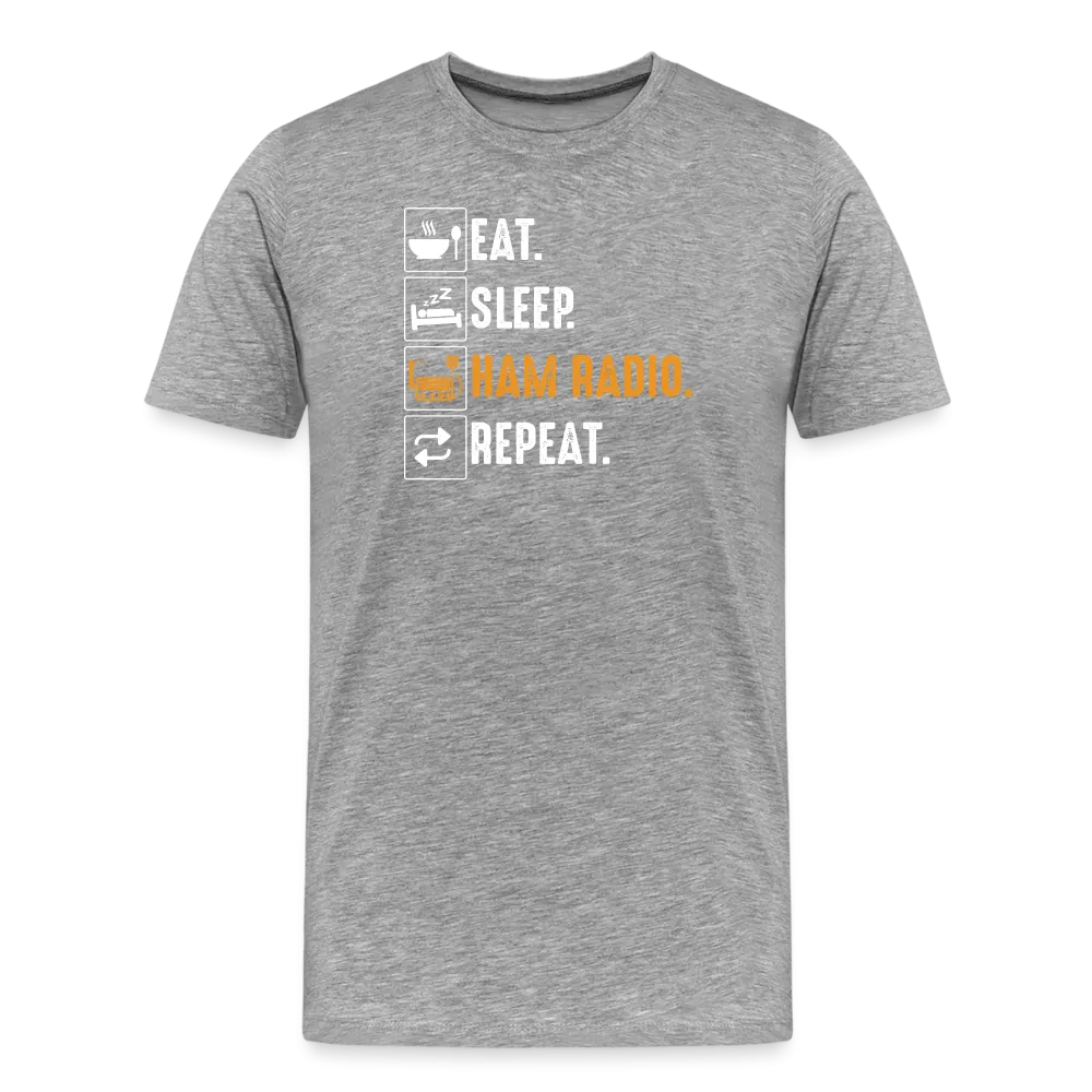 Radiowave Rituals: 'Eat. Sleep. Ham Radio. Repeat' - Men's Premium T-Shirt