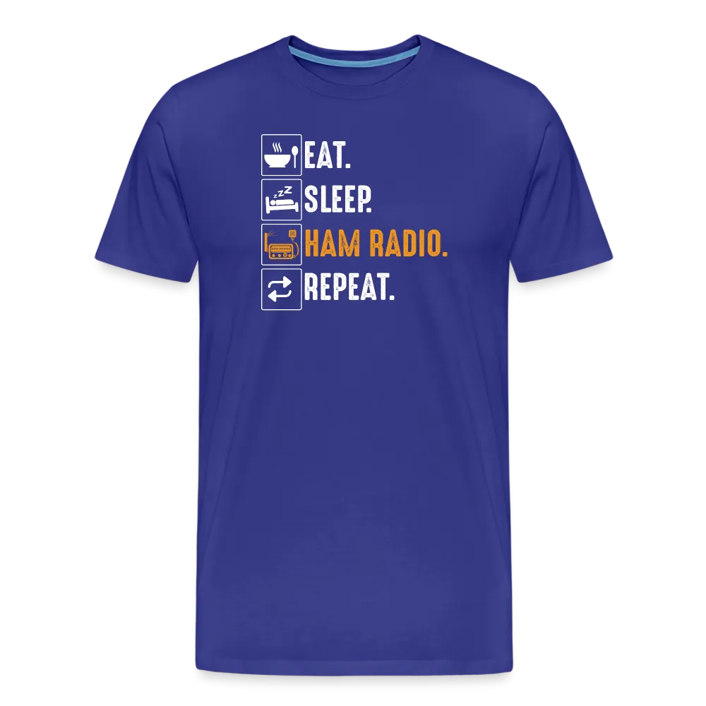 Radiowave Rituals: 'Eat. Sleep. Ham Radio. Repeat' - Men's Premium T-Shirt