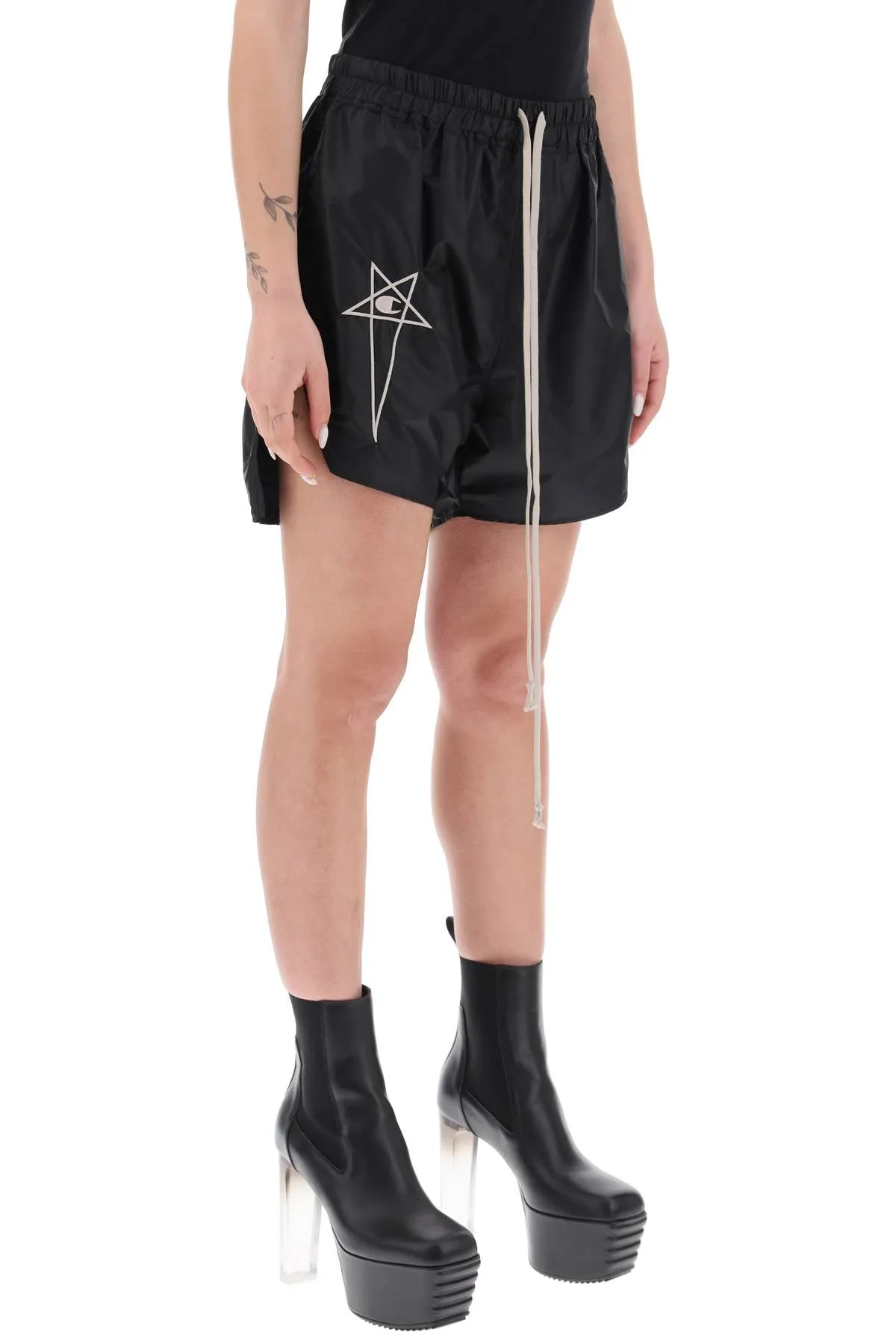 Rick Owens x Champion Mens Dolphin Shorts - Stylish Athletic Wear with Unique Design