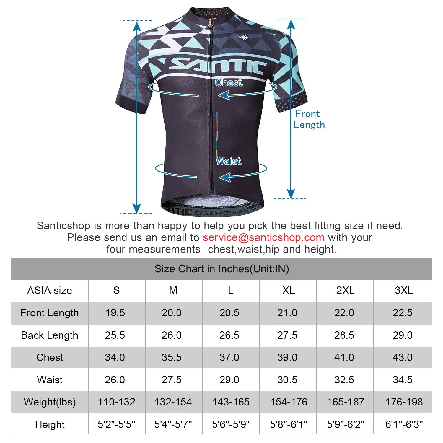 Santic Bushan Men Cycling Jersey Short Sleeve