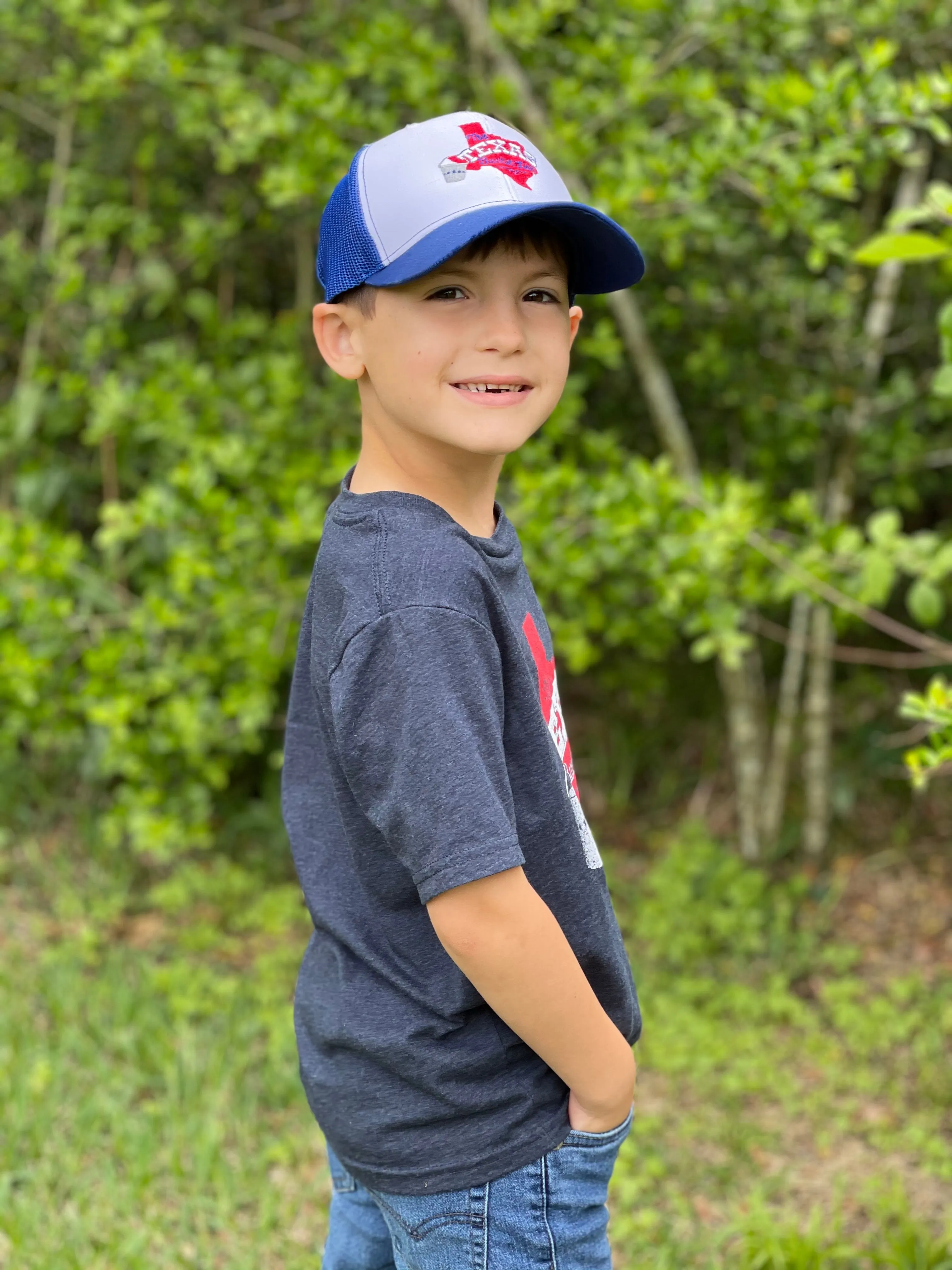 The Texas Bucket List Official CHILDS T-Shirt - Heather Navy