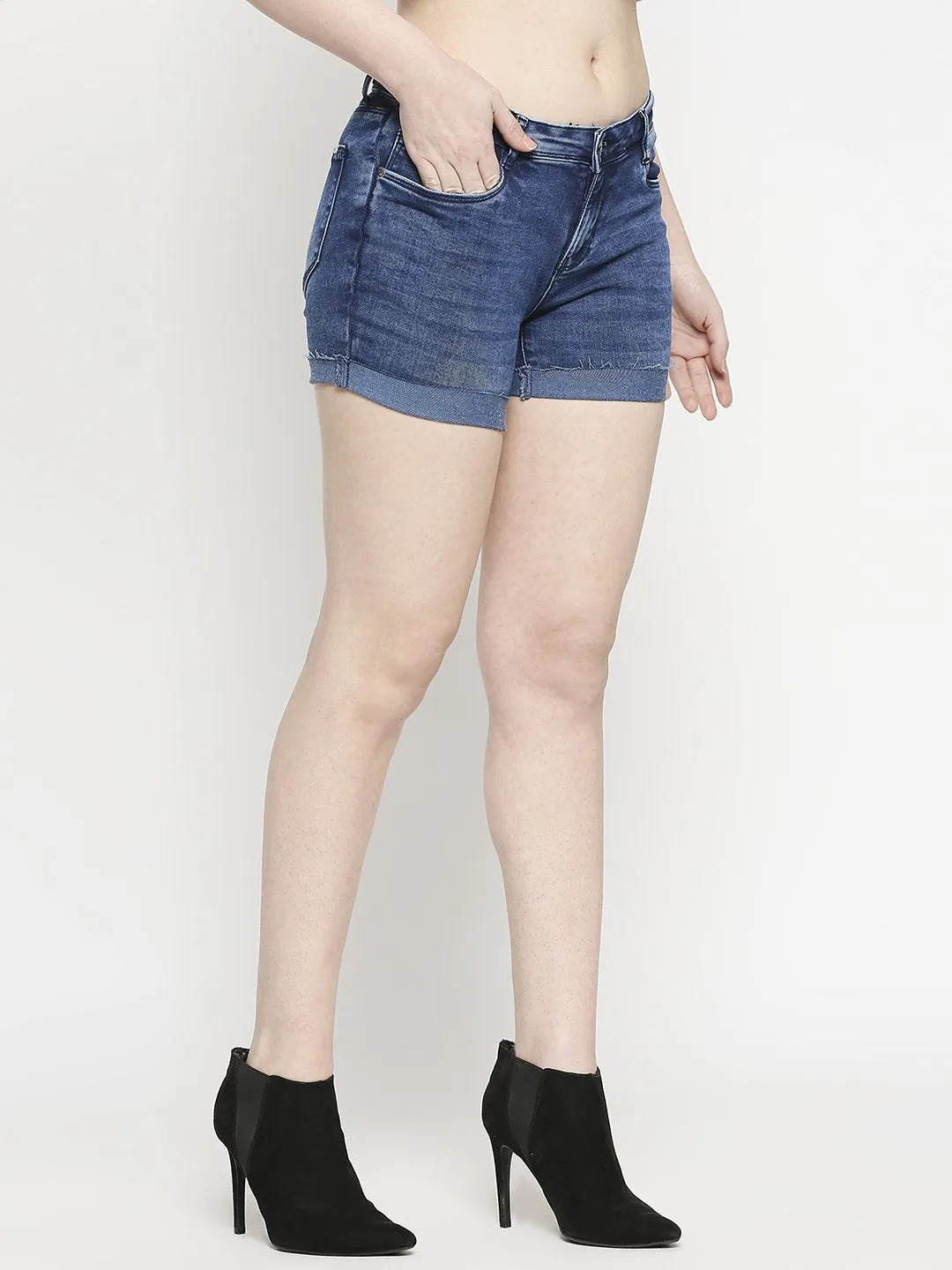 Women High-Rise Slim Fit Shorts