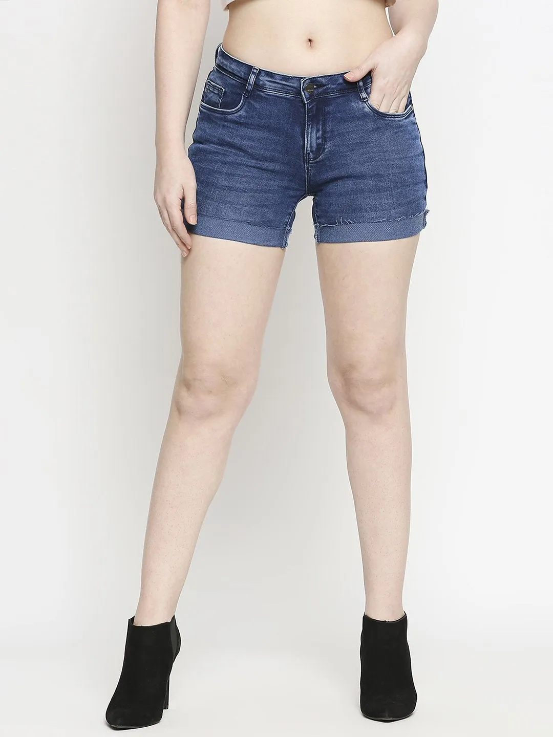 Women High-Rise Slim Fit Shorts