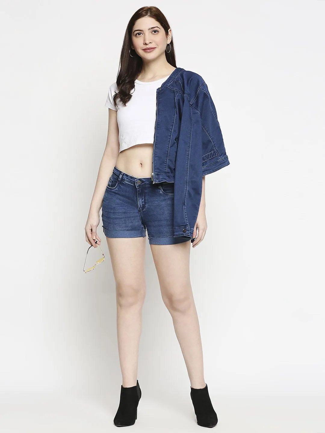 Women High-Rise Slim Fit Shorts