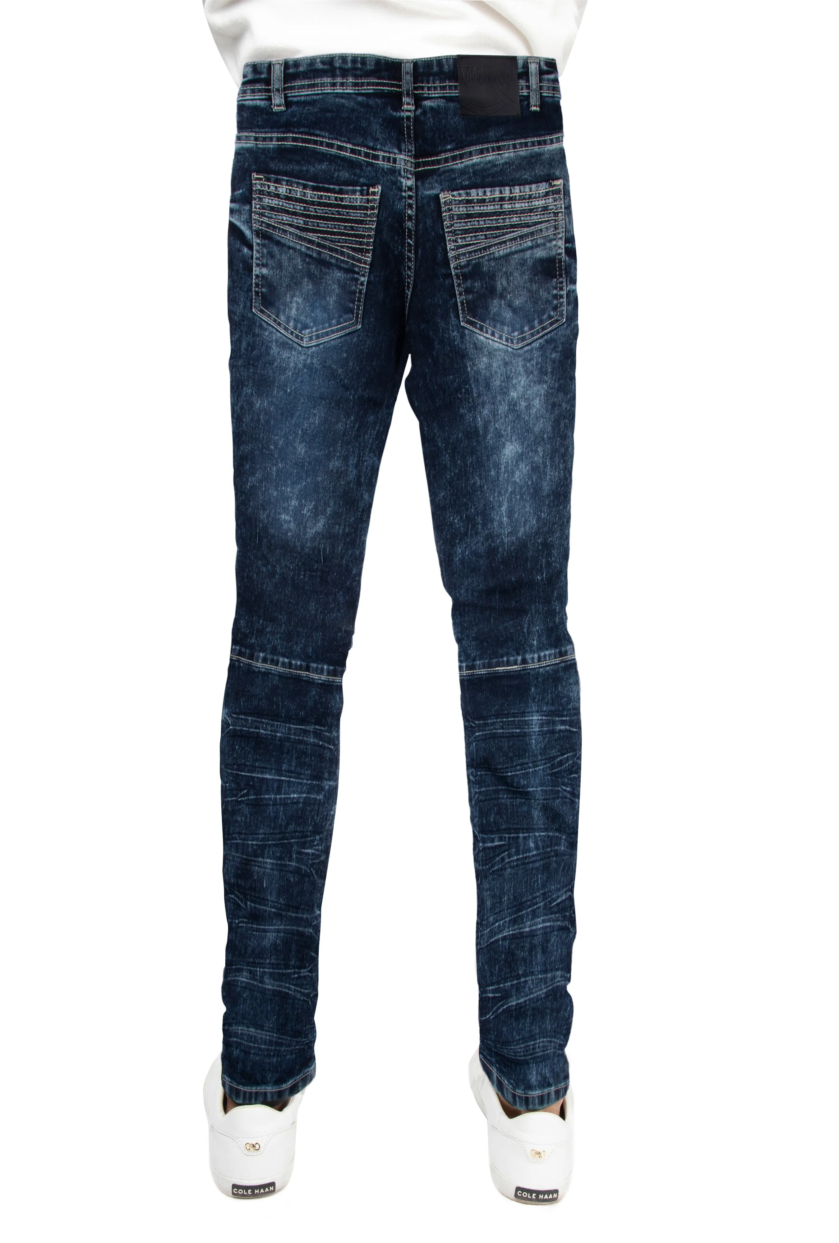 X RAY Big Boys Slim Fit Biker Denim Jeans