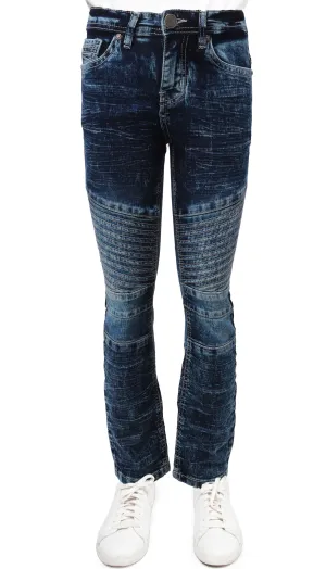 X RAY Big Boys Slim Fit Biker Denim Jeans