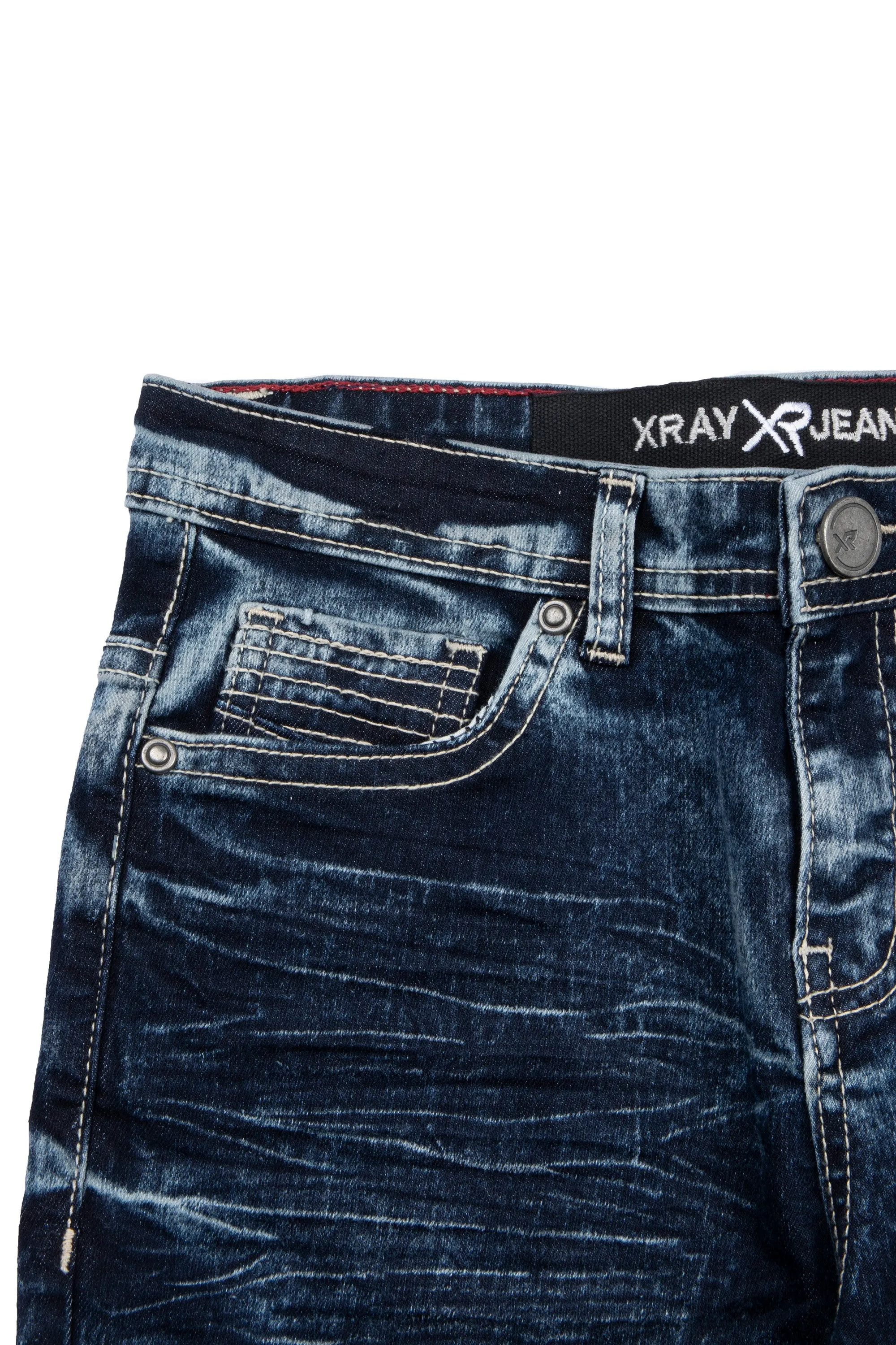 X RAY Big Boys Slim Fit Biker Denim Jeans