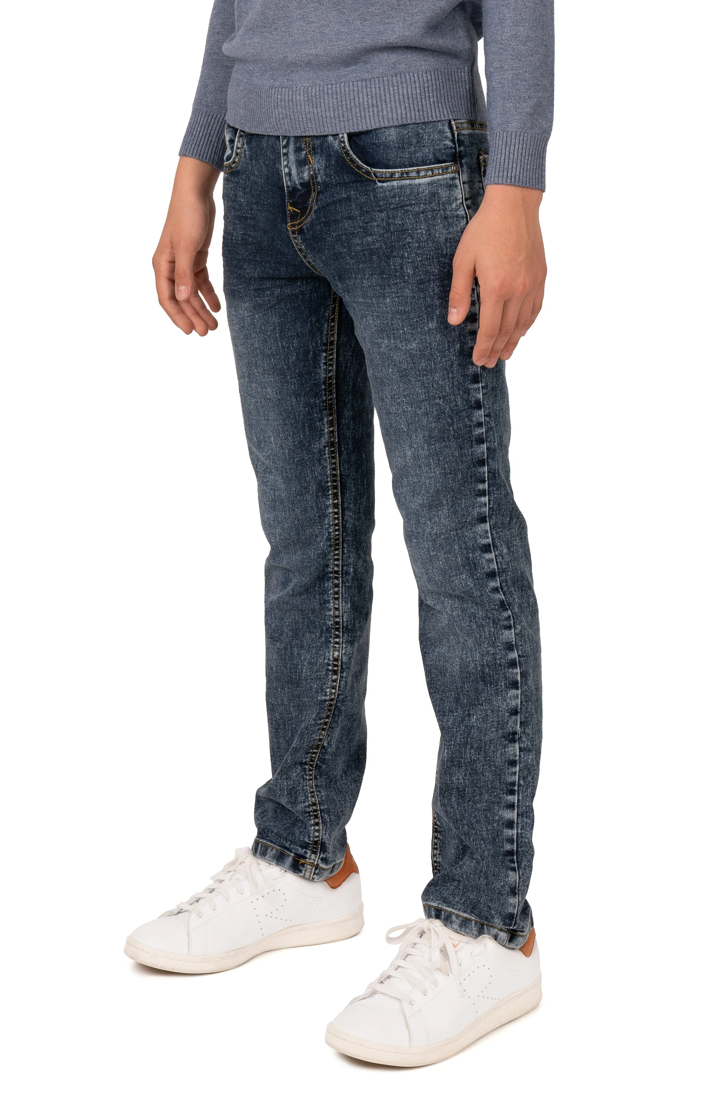 X RAY Boy's Slim Fit Tint Washed Denim Pants