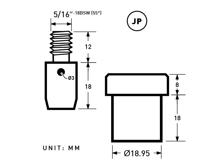 YKK | 14L 8.2mm Prong Snap Fastener | YPS-14L82